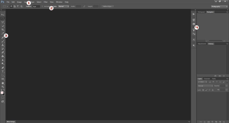 Photoshop: interface overview