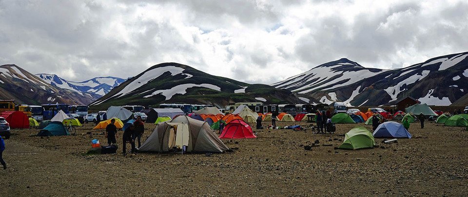 Campground Accommodation in Landmannalaugar