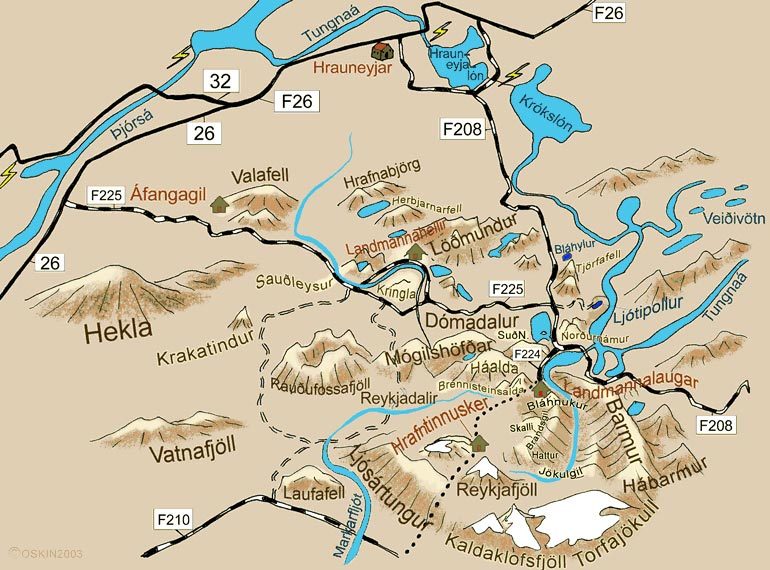 Landmannalaugar Map