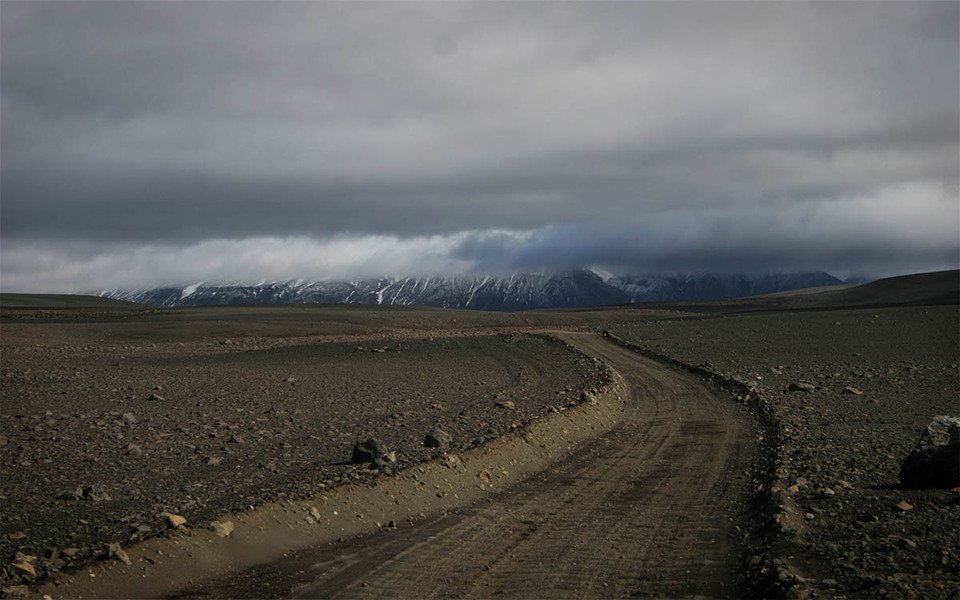 Sprengisandur hiking trail in Iceland