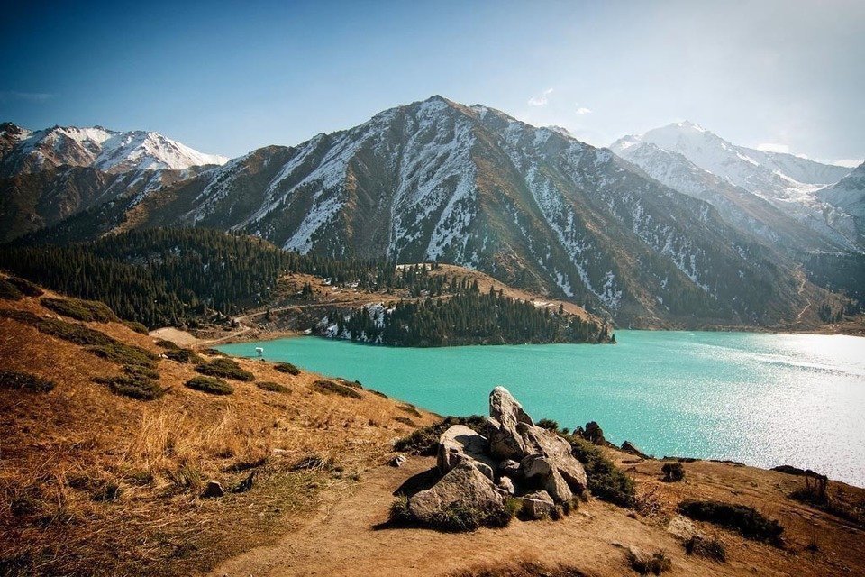 Almaty lake in Kazakhstan