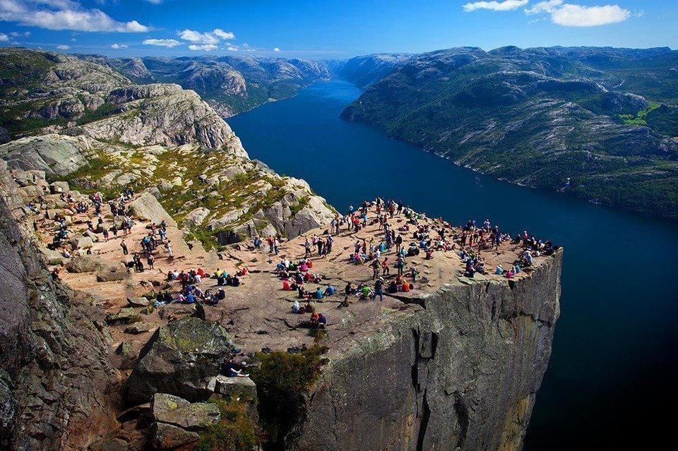 Preikestolen Pulpit Rock, Lysefjord in Norway