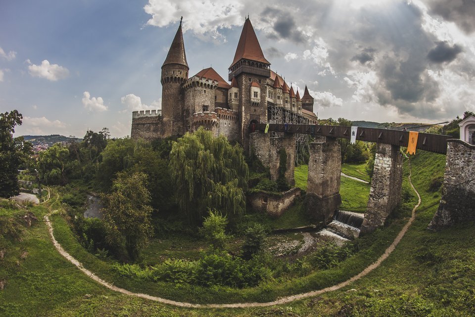 Corvin castle from the outside, Romania