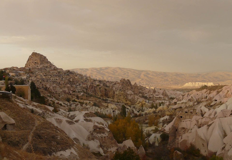 Uchisar city in Cappadocia, Tuekry