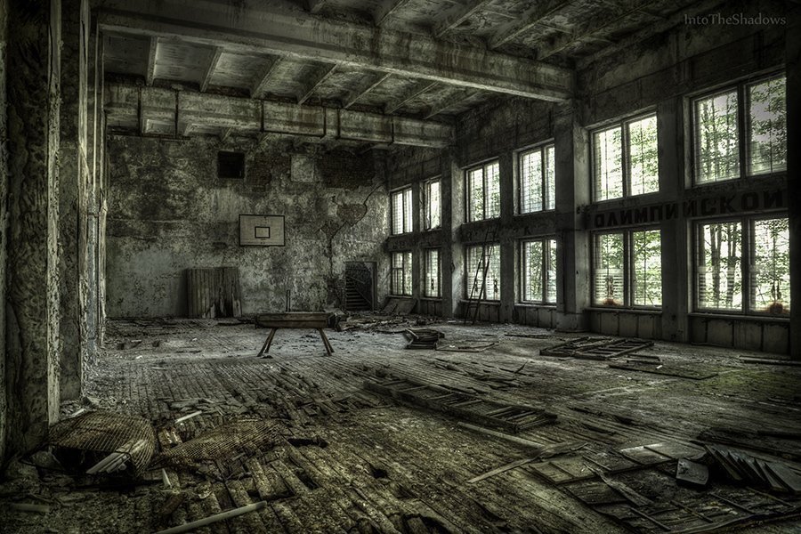 School gym in Pripyat, Chernobyl
