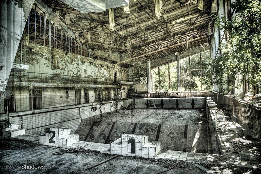 Swimming pool in Pripyat, Chernobyl